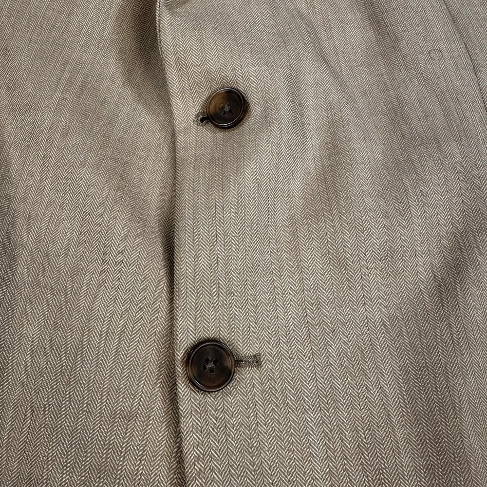 Brooks Brothers 346 Wool Blazer Sports Coat Brown Tweed Men's Size 44L Lined